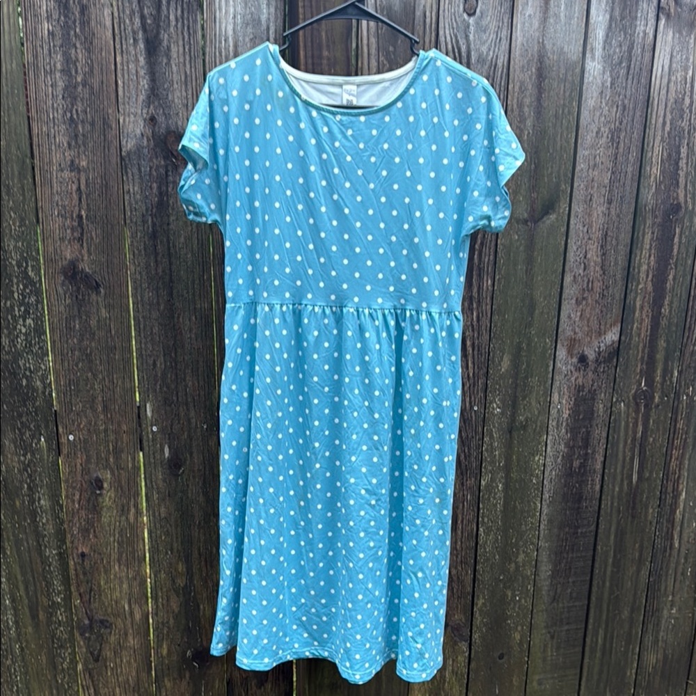 Blue Flutter Sleeve Midi Sundress